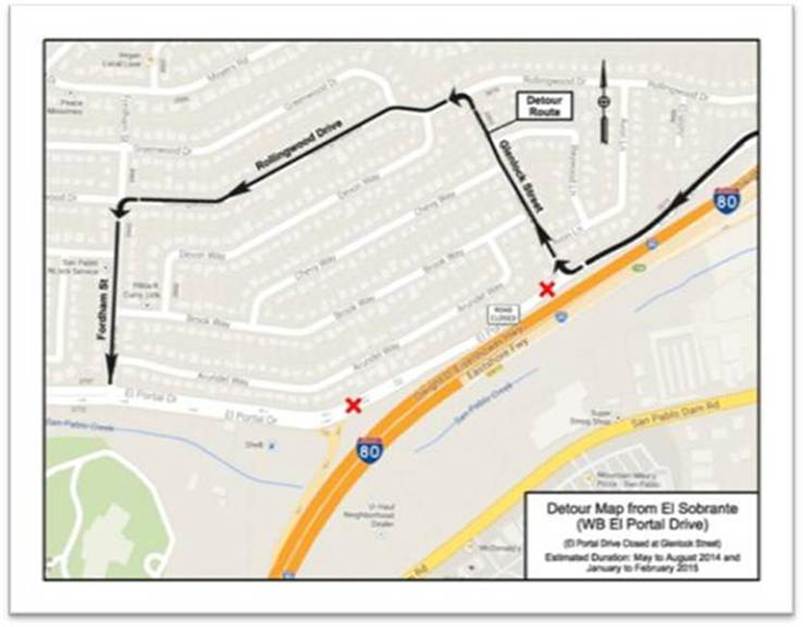 Detour map